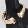 Hammered Open-Clasp Cuff Bracelet - Textured Polished Finish