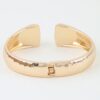 Hammered Open-Clasp Cuff Bracelet - Textured Polished Finish