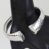 Hammered Open-Clasp Cuff Bracelet - Textured Polished Finish