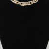 Polished Double-Link Chain Choker Necklace – 14″