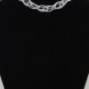 Polished Double-Link Chain Choker Necklace - 14"