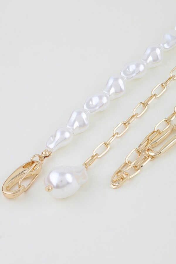 Layered Stone-Bead Statement Necklace with Paperclip Chains