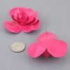 Polished Blooming Rose Stud Earrings - Hot Pink
