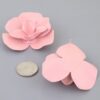 Polished Blooming Rose Stud Earrings - Hot Pink