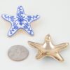 Antique Starfish Stud Earrings – Floral Enamel Accent