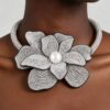 Blooming Flower Bejeweled Choker Necklace