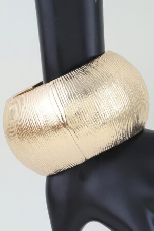 Polished Dome Cuff Bracelet – Engraved Detail