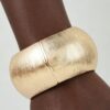 Polished Dome Cuff Bracelet - Engraved Detail
