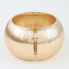 Polished Dome Cuff Bracelet - Engraved Detail