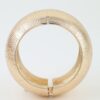 Polished Dome Cuff Bracelet - Engraved Detail
