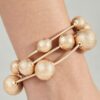 Multi-Stack Hammered Tube Bead Bracelet