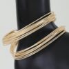 Sculptural Multi-Wire Open Cuff Bracelet – Gold/Silver