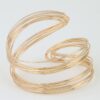 Sculptural Multi-Wire Open Cuff Bracelet - Gold/Silver