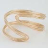 Sculptural Multi-Wire Open Cuff Bracelet - Gold/Silver