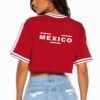 Cropped Cotton Short-Sleeve Shirt with Mexico Print