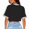 Cropped Cotton Short-Sleeve Shirt with Mexico Print