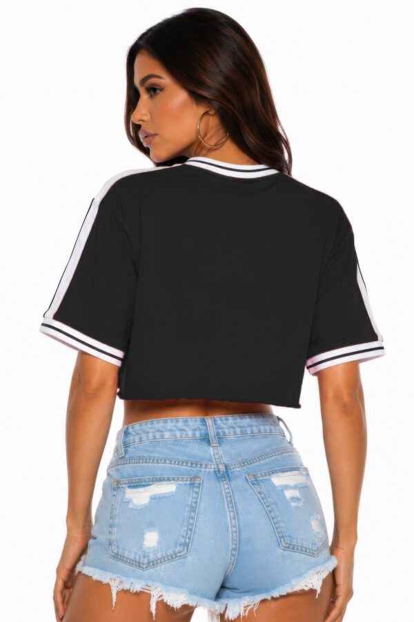 Cropped Cotton Short-Sleeve Shirt with Mexico Print