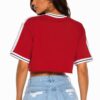 Cropped Cotton Short-Sleeve Shirt with Mexico Print