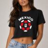 Cropped Mexico-Print Cotton Tee – Loose Fit