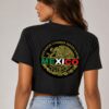 Mexico Print Cropped Cotton Tee - Raw Hem