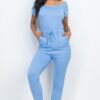 Two-Way Shoulder Drawstring Jumpsuit – Tapered Leg