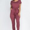 Two-Way Shoulder Drawstring Jumpsuit – Tapered Leg