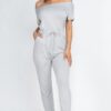 Two-Way Shoulder Drawstring Jumpsuit – Tapered Leg