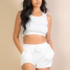 Ribbed Crop Tank & Shorts Set – Stretch Rib Knit