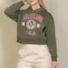 Drop-Shoulder Pullover Hoodie with Chicago Graphic