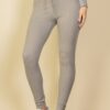 Ribbed Tie-Front Lounge Leggings – Two-Tone Brushed Knit