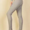 Ribbed Tie-Front Lounge Leggings – Two-Tone Brushed Knit