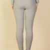 Ribbed Tie-Front Lounge Leggings – Two-Tone Brushed Knit