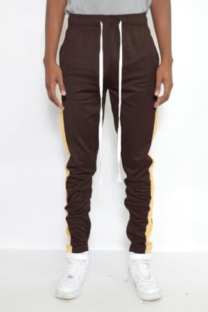 Single-Stripe Slim Track Pant with Ankle Zips