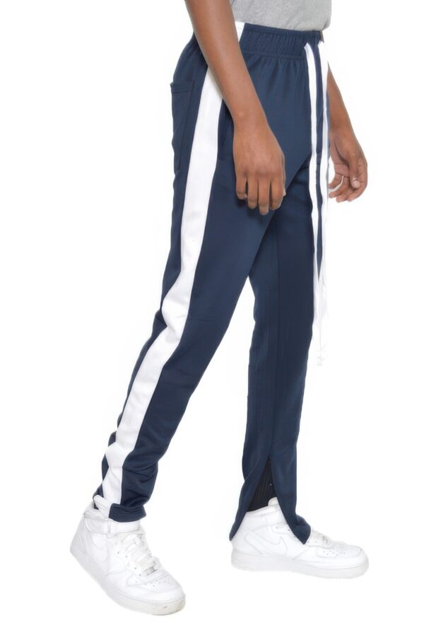 Single-Stripe Slim Track Pant with Ankle Zips