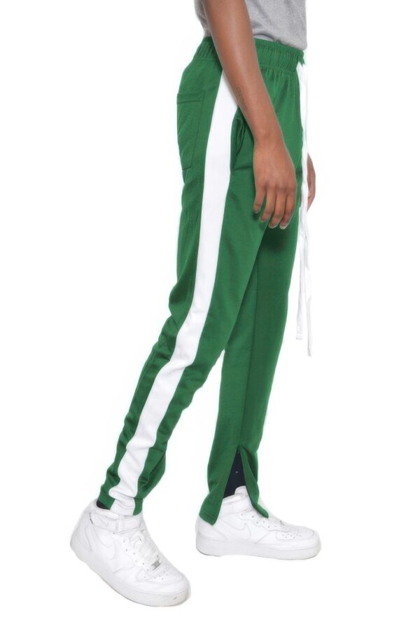 Single-Stripe Slim Track Pant with Ankle Zips