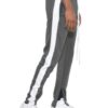 Single-Stripe Slim Track Pant with Ankle Zips