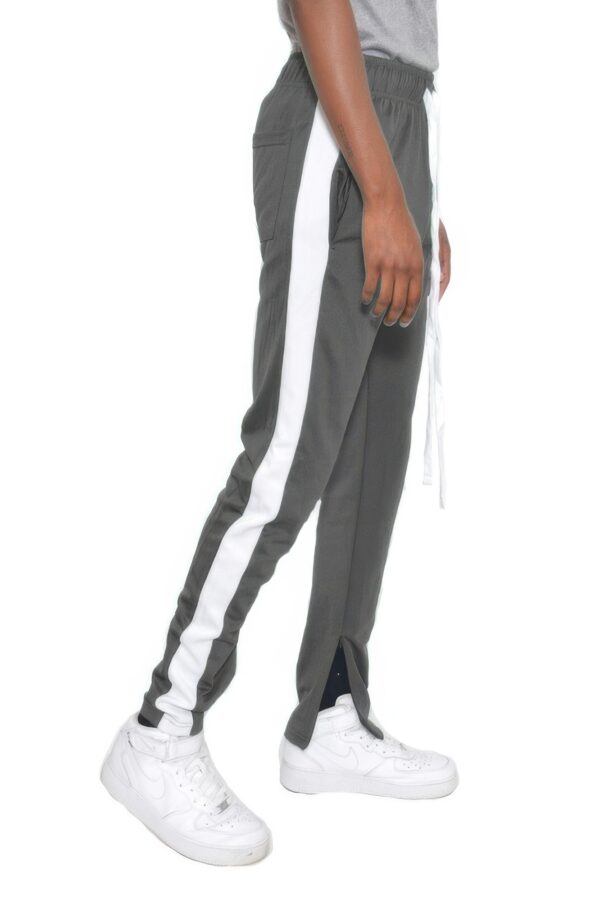 Single-Stripe Slim Track Pant with Ankle Zips