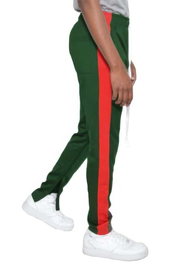 Single-Stripe Slim Track Pant with Ankle Zips