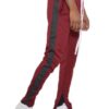 Single-Stripe Slim Track Pant with Ankle Zips
