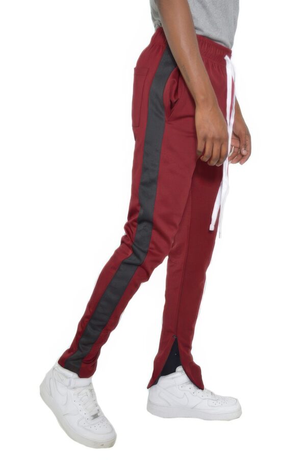 Single-Stripe Slim Track Pant with Ankle Zips