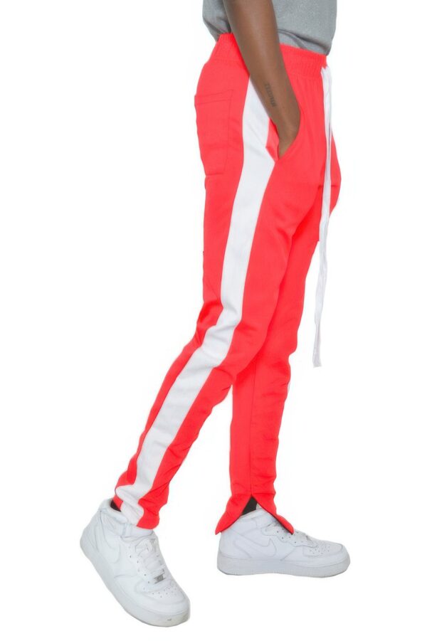 Single-Stripe Slim Track Pant with Ankle Zips