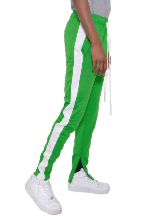Single-Stripe Slim Track Pant with Ankle Zips