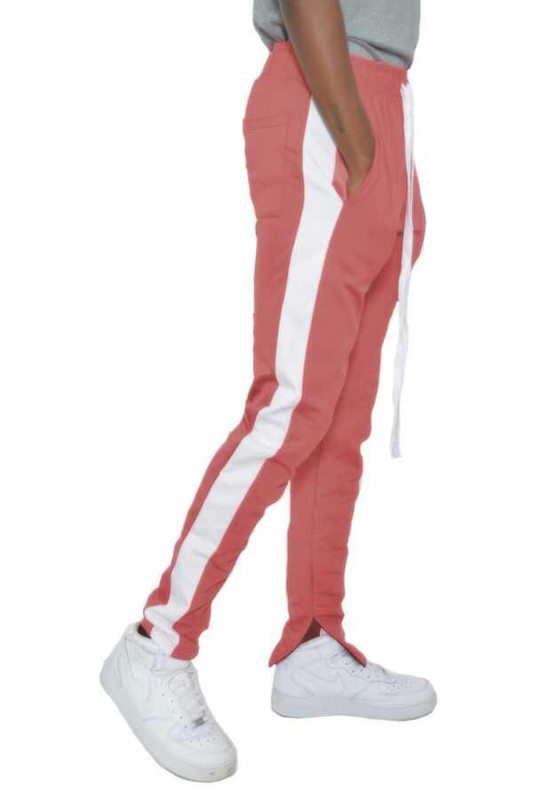 Single-Stripe Slim Track Pant with Ankle Zips