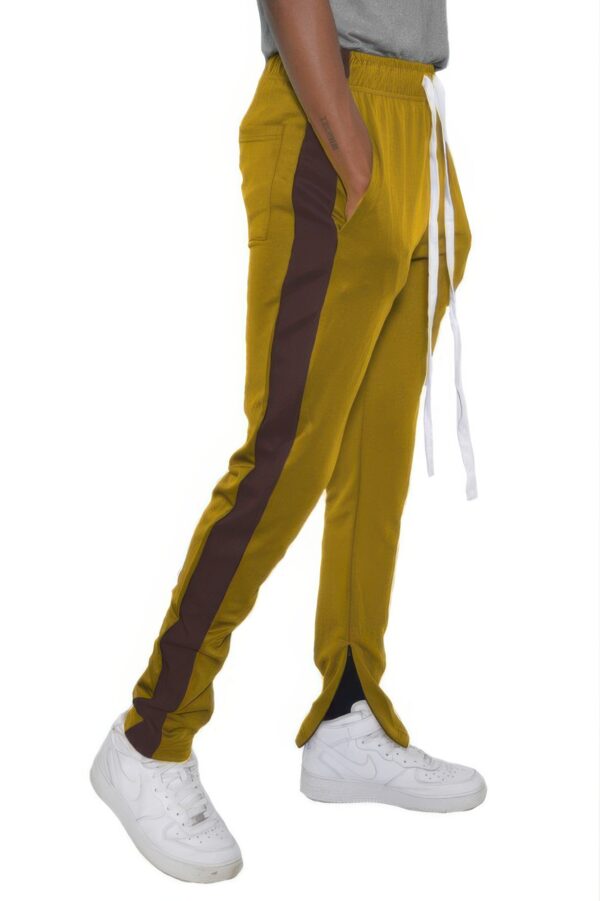 Single-Stripe Slim Track Pant with Ankle Zips