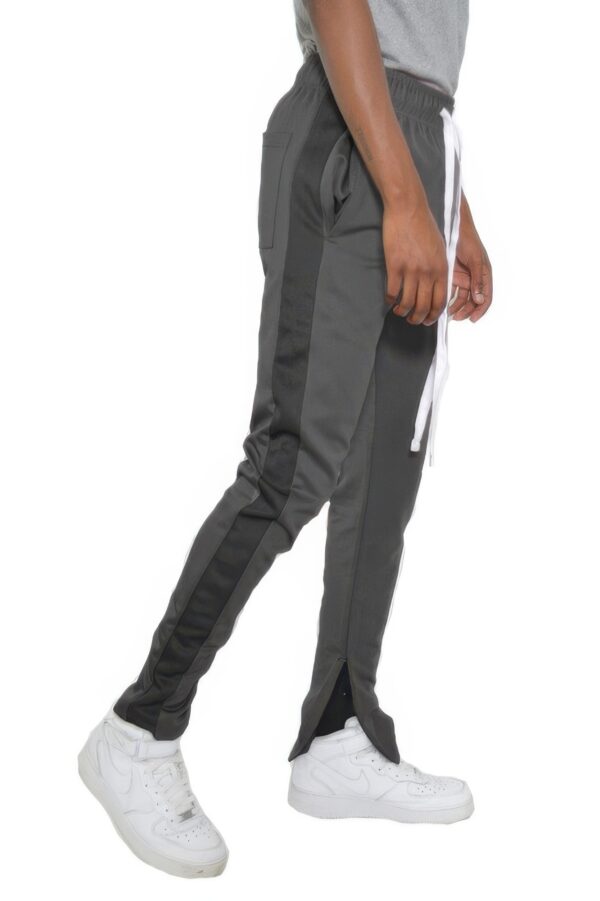 Single-Stripe Slim Track Pant with Ankle Zips