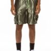 Men’s Satin Cargo Shorts with Zippered Pockets