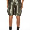 Men’s Satin Cargo Shorts with Zippered Pockets