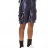Men’s Satin Cargo Shorts with Zippered Pockets