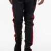 Diamond Tape Track Pants – Side Tape Detail in Black