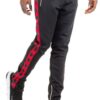 Diamond Tape Track Pants – Side Tape Detail in Black